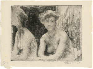 Lot 5418, Auction  116, Besnard, Albert, Dos de femme; Femme nue auprès d'une glace