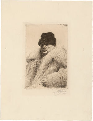 Lot 5458, Auction  116, Zorn, Anders, Selbstbildnis von 1916