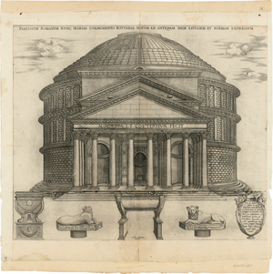 Lot 5471, Auction  116, Beatrizet, Nicolas, Ansicht des Pantheons.
