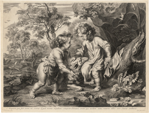 Lot 5530, Auction  116, Galle I, Cornelis, Der junge Christus mit dem Johannesknaben