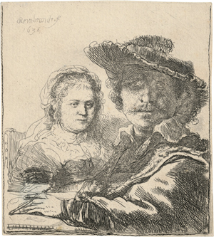 Lot 5659, Auction  116, Rembrandt Harmensz. van Rijn, Selbstbildnis mit Saskia