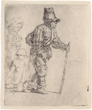 Lot 5667, Auction  116, Rembrandt Harmensz. van Rijn, Der Bauer mit Weib und Kind auf der Reise