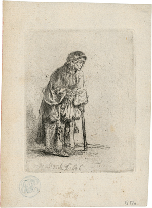 Lot 5670, Auction  116, Rembrandt Harmensz. van Rijn, Alte Bettlerin
