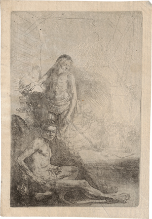 Lot 5671, Auction  116, Rembrandt Harmensz. van Rijn, Zwei männliche Akte ("Het Rolwagentje")