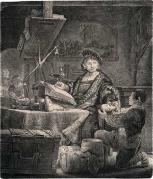 Lot 5674, Auction  116, Rembrandt Harmensz. van Rijn, Jan Uytenbogaert, der Goldwäger