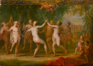 Lot 6007, Auction  116, Niederländisch, um 1700. Tanzende Nymphen und musizierende und tanzende Putti