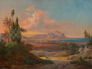 Lot 6049, Auction  116, Vogel, Ludwig, Blick auf Palermo mit dem Monte Pellegrino