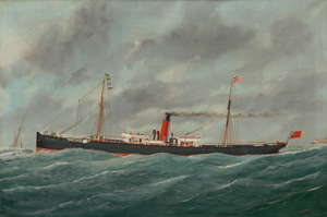 Lot 6155, Auction  116, Adam d. J., Edouard (Edward), Schiffsportrait des britischen Segeldampfers "Torgorm"