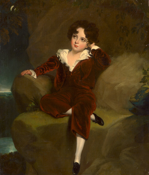 Lot 6170, Auction  116, Englisch, 19. Jh. Bildnis eines Jungen im roten Samtanzug