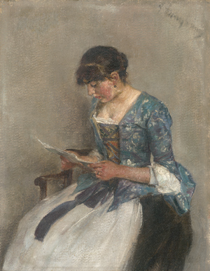 Lot 6188, Auction  116, Deutsch, um 1880. Lesendes Mädchen