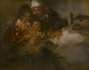 Lot 6198, Auction  116, Uhde, Fritz von, Mutter mit Kind und Wärterin