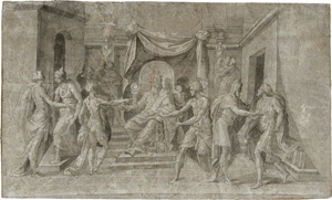 Lot 6636, Auction  116, Bertoia, Jacopo Zanguidi - Umkreis, Allegorie der Gerechtigkeit: Moses schlichtet die beiden Parteien