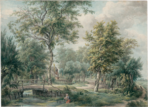 Lot 6718, Auction  116, Drielst, Egbert van, Landschaft bei De Haar unweit von Utrecht mit Wäscherin an einem Fluss