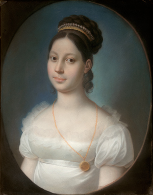 Lot 6727, Auction  116, Lauer, Nikolaus, Bildnis einer jungen Frau im weißen Empirekleid mit Perlendiadem