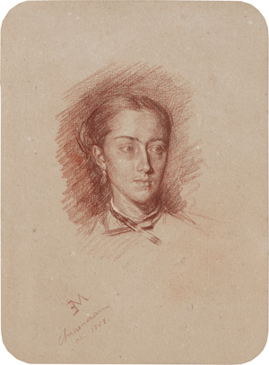 Lot 6881, Auction  116, Meissonier, Ernest, Porträt einer jungen Frau mit Perlohrring (möglicherweise Marguerite Pelouze)