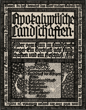 Lot 6899, Auction  116, Wöhler, Hermann, Titelblatt zur  Folge "Der Paraklet. Sieben Bilder aus den Tagen des Retters und zum Gedächtnis an den frühe Heimgegangenen". 
