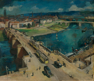 Lot 7038, Auction  116, Blechschmidt, Günther, Ansicht der Dresdener Neustadt mit Augustusbrücke