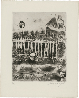 Lot 7060, Auction  116, Chagall, Marc, Le Fables de la Fontaine: "Le Lion et le Moucheron"