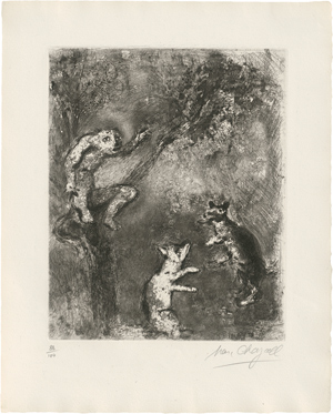 Lot 7061, Auction  116, Chagall, Marc, Le Fables de la Fontaine: "Le Lion et le Moucheron"