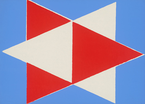 Lot 7133, Auction  116, Glöckner, Hermann, Rot und Weiß, ineinander, auf Blau