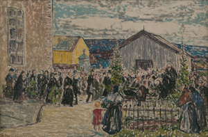 Lot 7192, Auction  116, Helberger, Alfred Hermann, Kirchgang in Röros, Norwegen