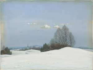 Lot 7250, Auction  116, Kronenbitter, Wilhelm, Ansicht des Chiemsees bei Winter