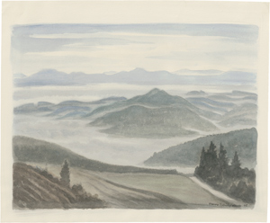 Lot 7437, Auction  116, Traunfellner, Franz, Landschaft im Nebel