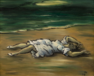Lot 8248, Auction  116, Masereel, Frans, Frau im weißen Kleid am Strand schlafend ("Femme en blanc couchée sur le sable")