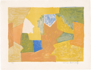 Lot 8294, Auction  116, Poliakoff, Serge, Composition jaune, orange et verte