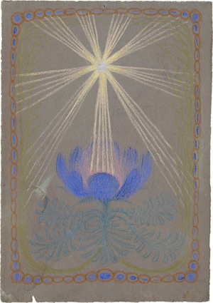 Lot 8546, Auction  116, Fidus, Blaue Lotosblüte (astral-esoterisches Motiv)