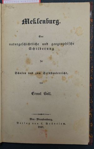 Lot 88, Auction  117, Boll, Ernst, Meklenburg