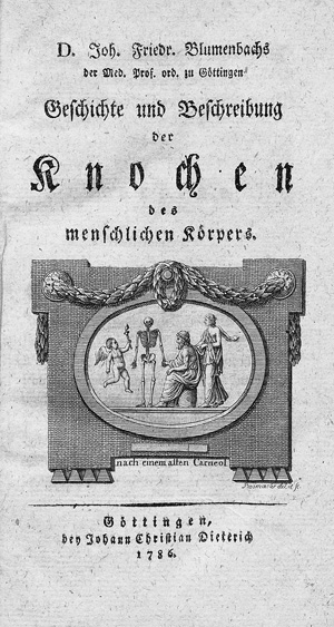 Lot 204, Auction  117, Blumenbach, Johann Friedrich, Geschichte und Beschreibung der Knochen des menschlichen Körpers