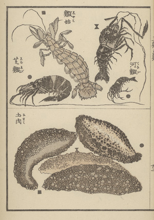 Lot 302, Auction  117, Hokusai, Katsushika, Karada-ga fu III. Zen. Japanisches Blockbuch mit 60 Seiten in meist 3-farbig (getönt) gedrucktem Holzschnitt