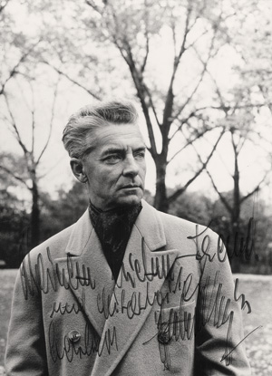 Lot 368, Auction  117, Karajan, Herbert von,  8 Fotografien, teils mit seiner Signatur, 