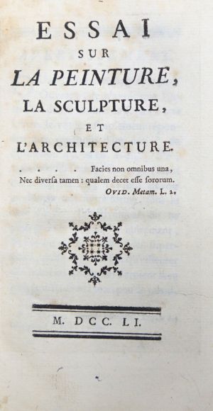Lot 415, Auction  117, Bachaumont, Louis Petit de, Essai sur la peinture, la sculpture et l'architecture