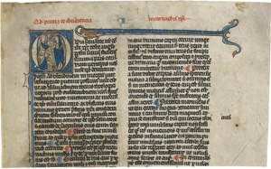 Lot 505, Auction  117, Verkündigung Mariae, Initialminiatur einer spätmittelalterlichen Handschrift