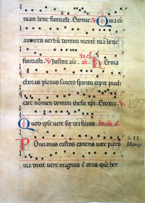 Lot 511, Auction  117, Hermachoras Fortunatus, Doppelblatt aus einer liturgischen Antiphonale-Handschrift