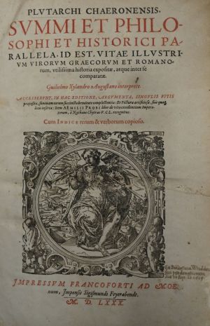 Lot 581, Auction  117, Plutarch, Summi et philosophi et historici parallela