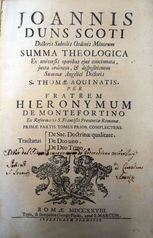 Lot 598, Auction  117, Duns Scotus, Johannes, Summa theologica