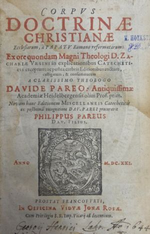 Lot 614, Auction  117, Ursinus, Zacharias und Pareus, David, Corpus doctrinae christianae ecclesiarum, a papatu romano reformatarum