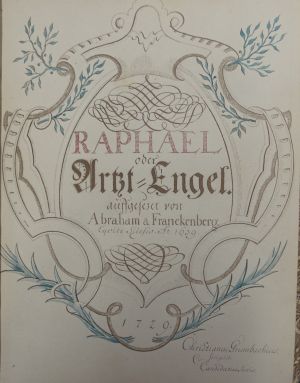 Lot 668, Auction  117, Franckenberg, Abraham von, Raphael oder Artzt-Engel