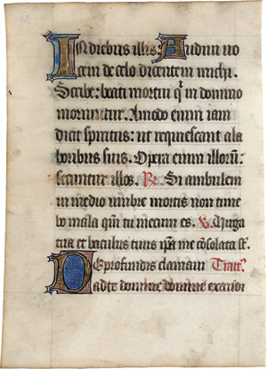 Lot 1003, Auction  117, Text-Antiphonale, Audivi vocem de celo". Lateinische Handschrift auf Pergament