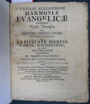 Lot 1067, Auction  117, Tatian, Harmoniae evangelicae antiquissima