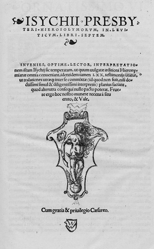 Lot 1218, Auction  117, Hesychius von Jerusalem, In Leviticum libri septem