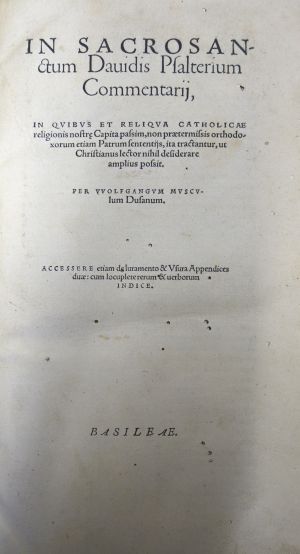 Lot 1234, Auction  117, Musculus, Wolfgang, In sacrosanctum Dauidis psalterium commentarij