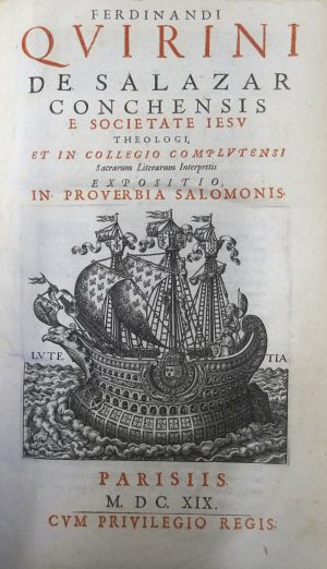 Lot 1236, Auction  117, Chirinos de Salazar, Fernando, Expositio in proverbia Salomonis