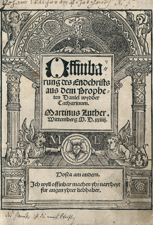 Lot 1254, Auction  117, Luther, Martin, Offenbarung des Endchrists aus dem Propheten Daniel wydder Catharinum