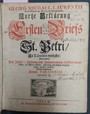 Lot 1295, Auction  117, Laurentius, Georg Michael, Sammelband mit 6 Bibelkommentaren