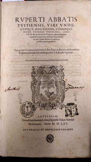 Lot 1312, Auction  117, Rupert von Deutz, De operibus sanctae trinitatis
