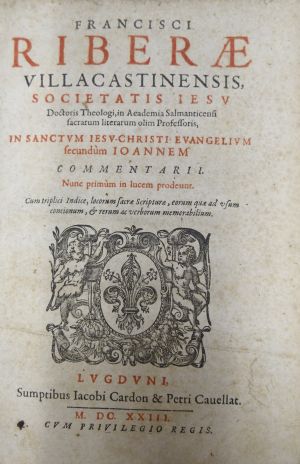 Lot 1346, Auction  117, Ribera, Francisco, In sanctum Jesu-Christi evangelium